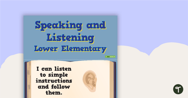 Go to 'I Can' Statements - Speaking and Listening (Lower Elementary) teaching resource