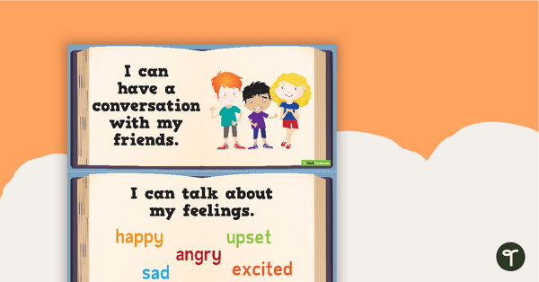 'I Can' Statements - Speaking and Listening (Lower Elementary) teaching resource