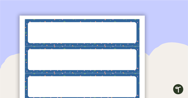 Squiggles Pattern - Tray Labels teaching resource