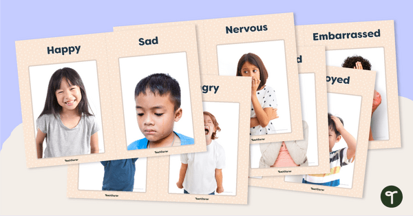Recognising Feelings Flashcards teaching resource