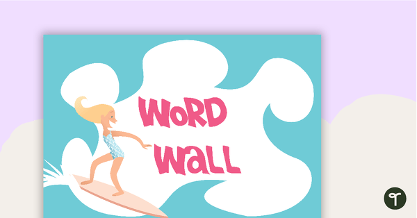Go to Surf's Up - Word Wall Template teaching resource