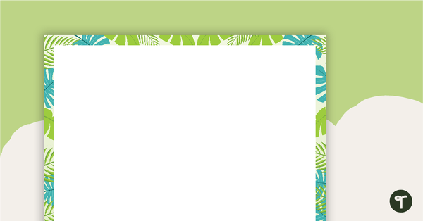 Go to Tropical Paradise - Landscape Page Border teaching resource
