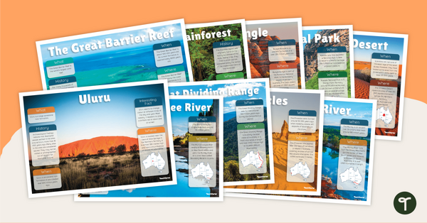 Go to Natural Landmarks of Australia - Poster Pack teaching resource