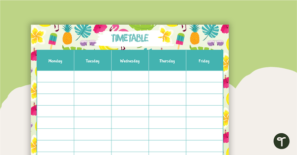 Go to Tropical Paradise - Weekly Timetable teaching resource