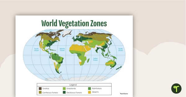 Map of the World's Vegetation Zones teaching resource