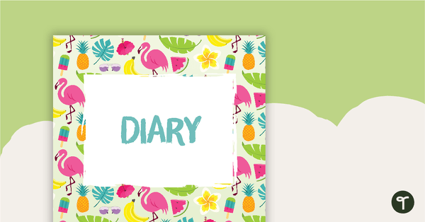 Tropical Paradise - Diary Cover teaching resource
