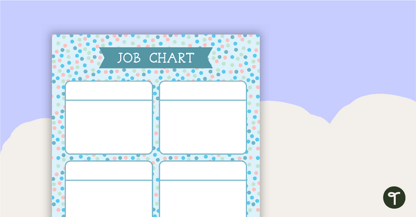 Pastel Dots - Job Chart teaching resource