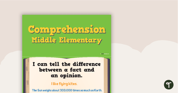 Go to 'I Can' Statements - Comprehension (Middle Elementary) teaching resource