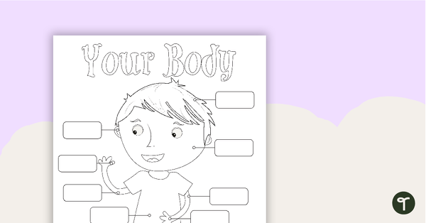Body Labelling Activity - BW teaching resource