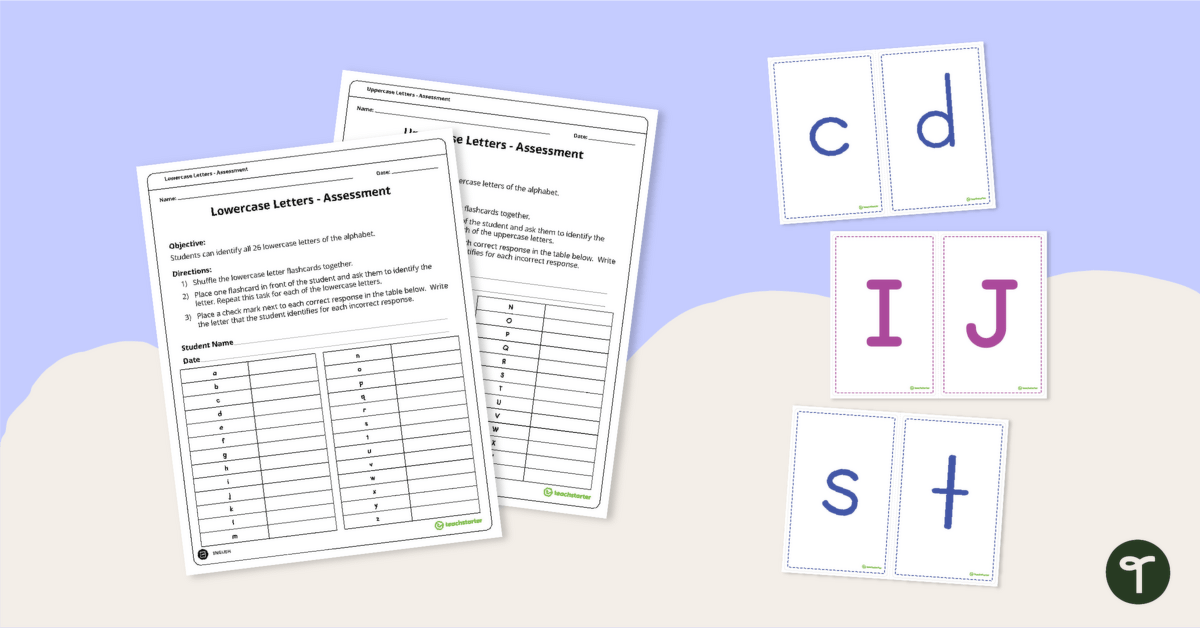 Phonics Assessment - Uppercase and Lowercase Letters teaching resource