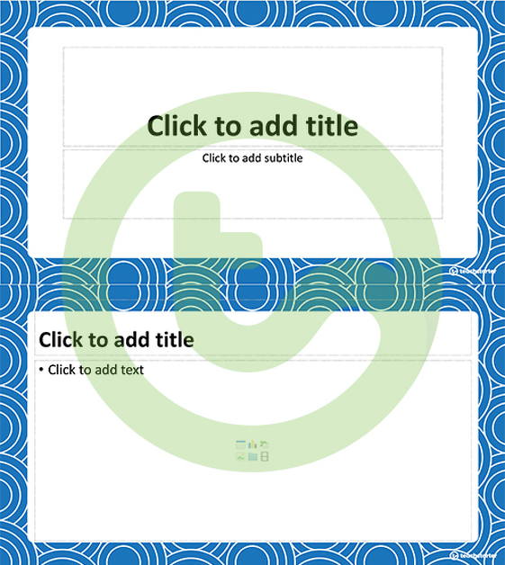 Abstract Blue Circles - PowerPoint Template teaching resource