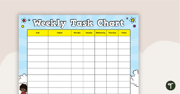 Go to Superheroes - Weekly Task Chart teaching resource