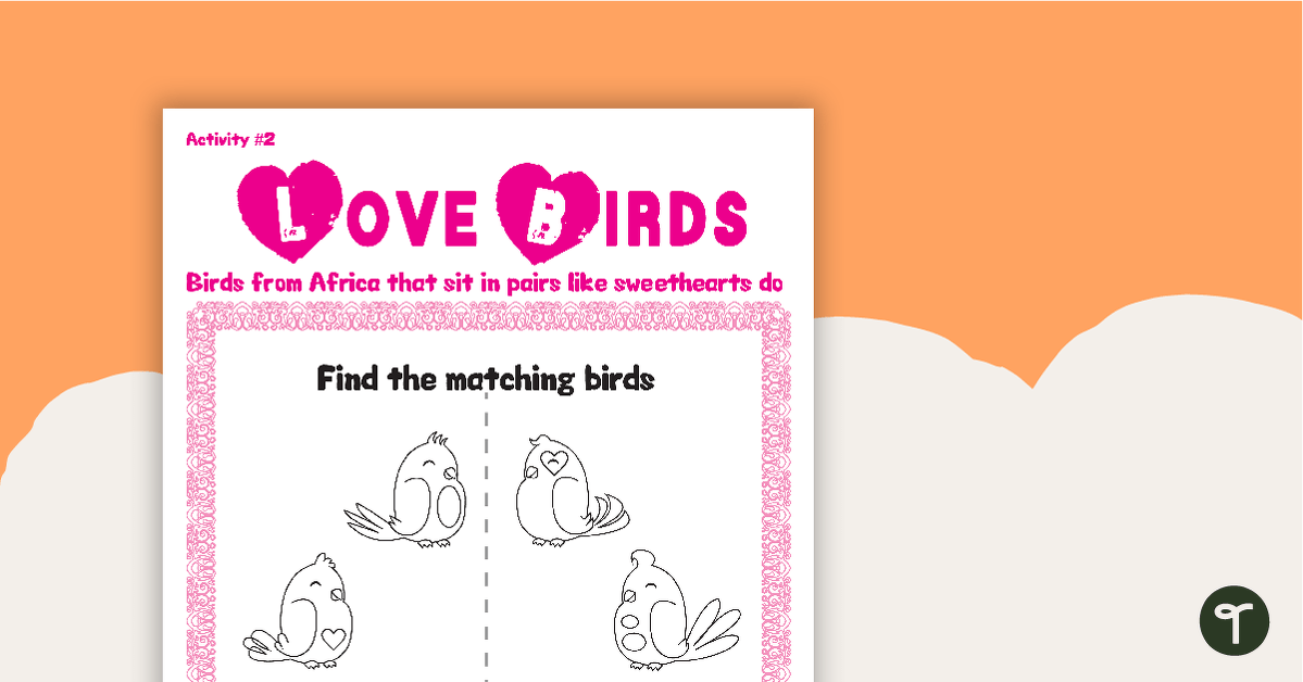 Valentine's Day Love Birds Activity teaching resource