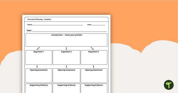 Go to Persuasive Planning Template teaching resource