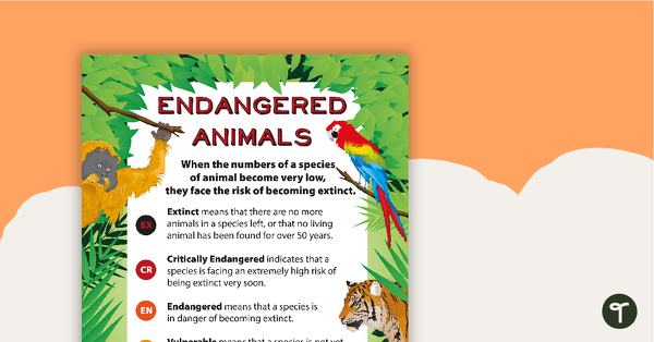 Go to Endangered Animals Classification Poster teaching resource