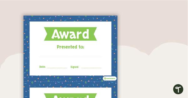 Go to Squiggles Pattern - Award Certificate teaching resource