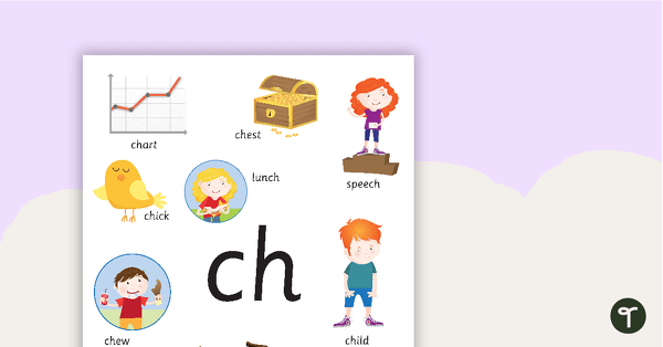 Preview image for Ch Digraph Poster - teaching resource