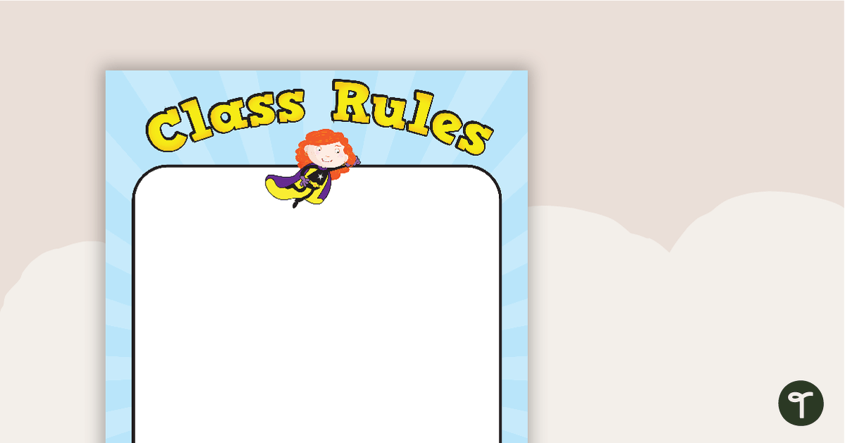 Superheroes - Class Rules teaching resource