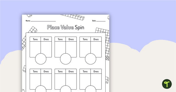 Preview image for Place Value Spin - teaching resource