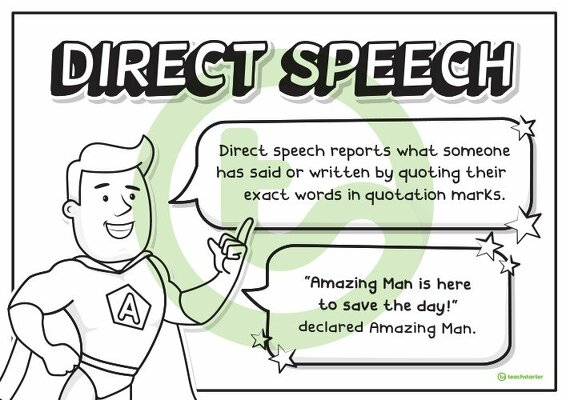 Direct and Indirect Speech Posters teaching resource