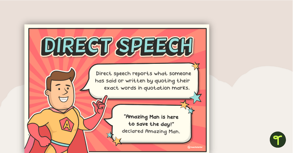 Preview image for Direct and Indirect Speech Posters - teaching resource
