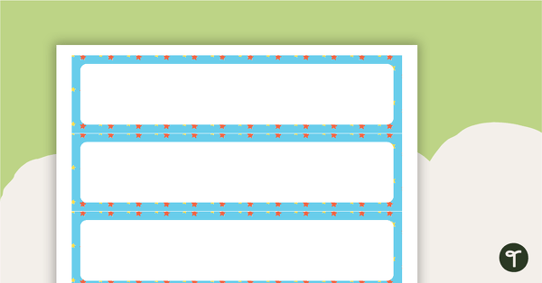 Go to Stars Pattern - Tray Labels teaching resource