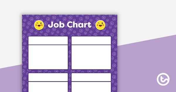 Go to Purple Emoji - Job Chart teaching resource