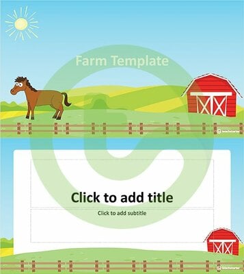 Go to Farm Yard – PowerPoint Template teaching resource