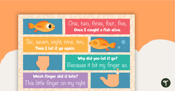 Go to One, Two, Three, Four, Five - Counting Rhyme Poster teaching resource