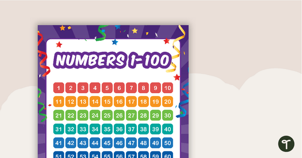 Go to Champions - Numbers 1 to 100 Chart teaching resource