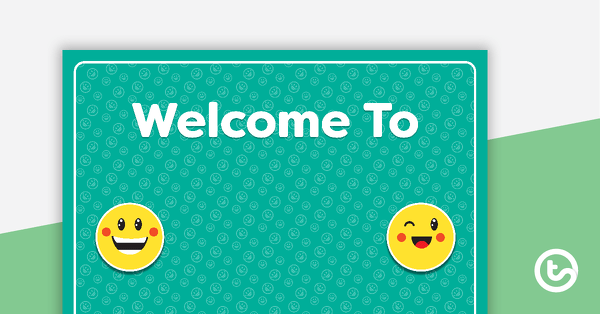 Emoji - Welcome Sign and Name Tags teaching resource