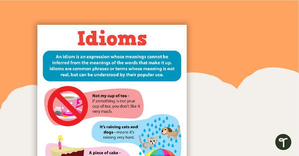Preview image for Idioms Poster - teaching resource