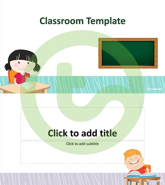 Classroom – PowerPoint Template teaching resource