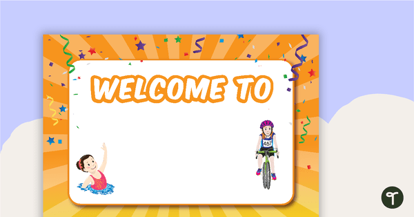 Champions - Welcome Sign and Name Tags teaching resource