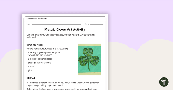 Image of Mosaic Clover Art Activity