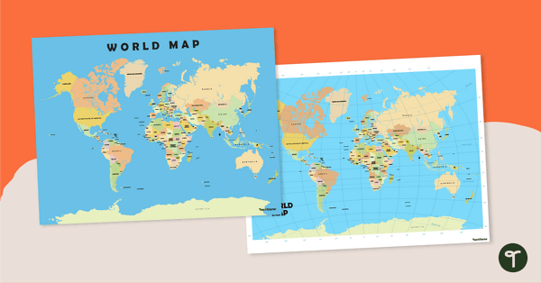 Go to World Map Poster teaching resource