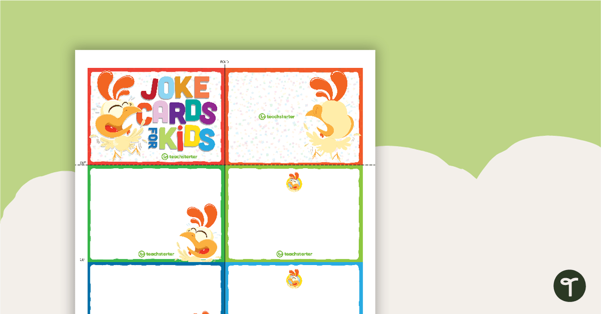 Blank Joke Cards for Kids Template teaching resource