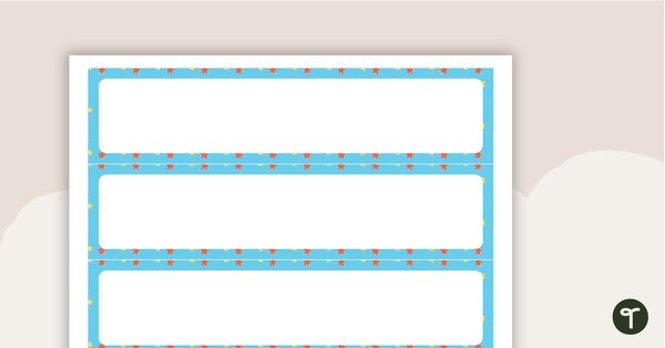 Go to Stars Pattern - Tray Labels teaching resource