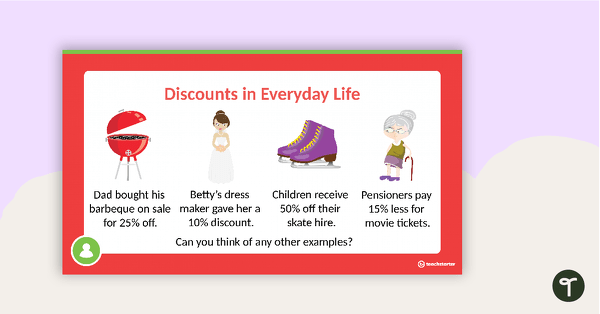 Go to Calculating Discounts PowerPoint teaching resource