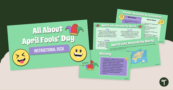 All About April Fools' Day PowerPoint teaching resource