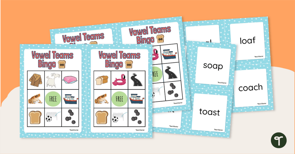 OA Long Vowel Teams Bingo Game teaching resource