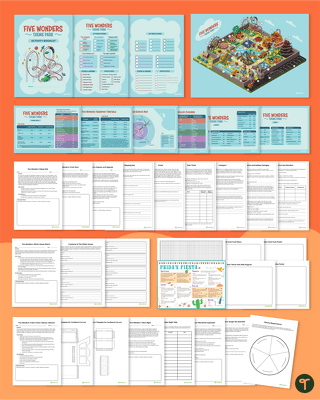 Five Wonders Theme Park Resource Bundle teaching resource
