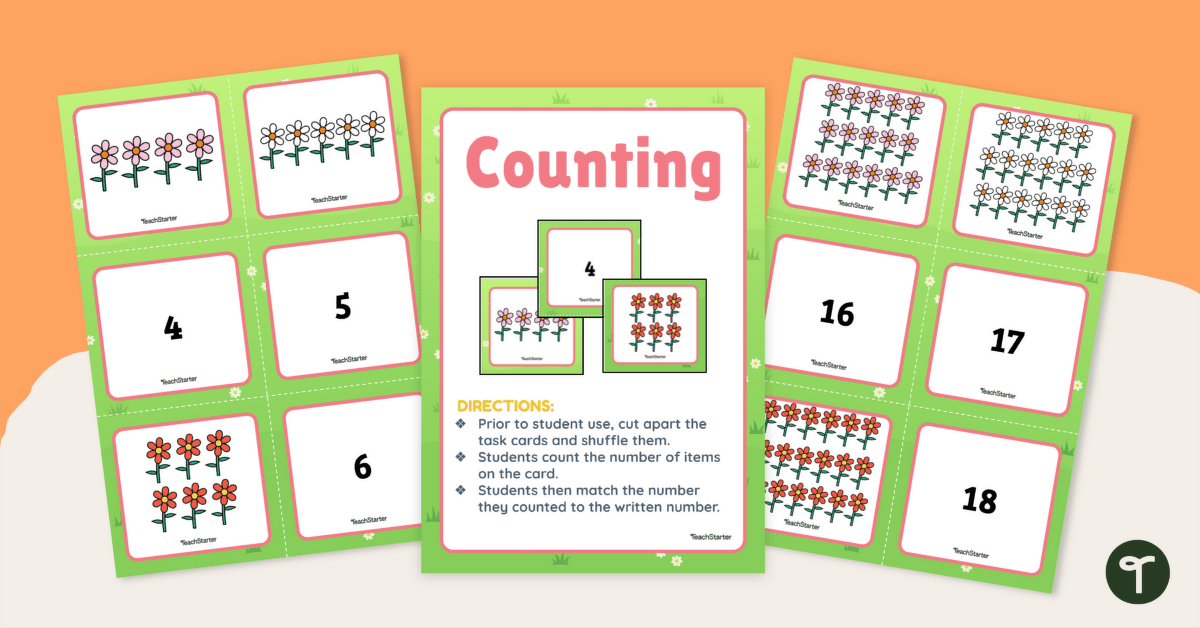 Counting 1-20 Matching Game for Foundation and Grade One teaching resource