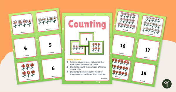 Go to Counting 1-20 Matching Game for Foundation and Grade One teaching resource