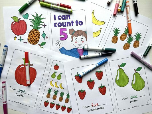 I Can Count to 5 Mini-Book teaching resource
