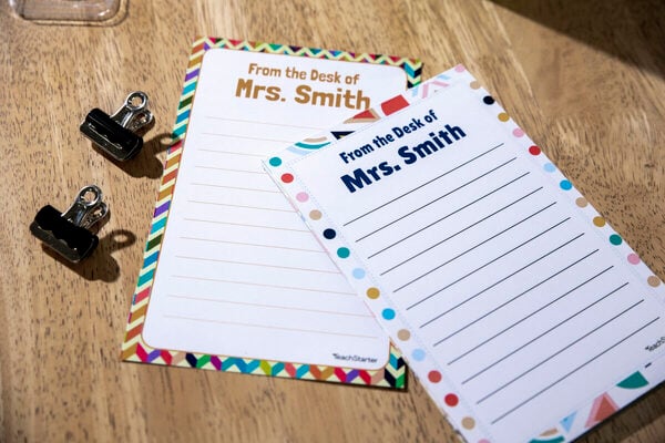 From the Desk of....Personalized Notepads for Teachers teaching resource