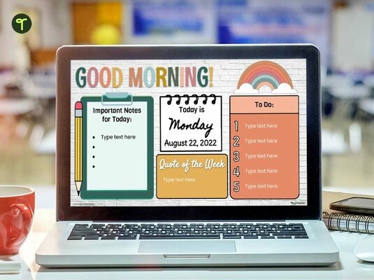 Classroom Morning Routine and Agenda Slides teaching resource