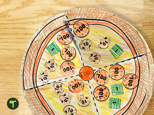 Place Value Pizza - Maths Craft teaching resource