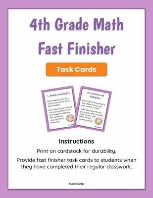 Early Finisher Activities – 4th Grade Math teaching resource