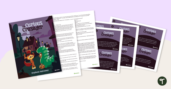 Halloween Reading Comprehension Passage and Task Cards - The Curious Crusader teaching resource
